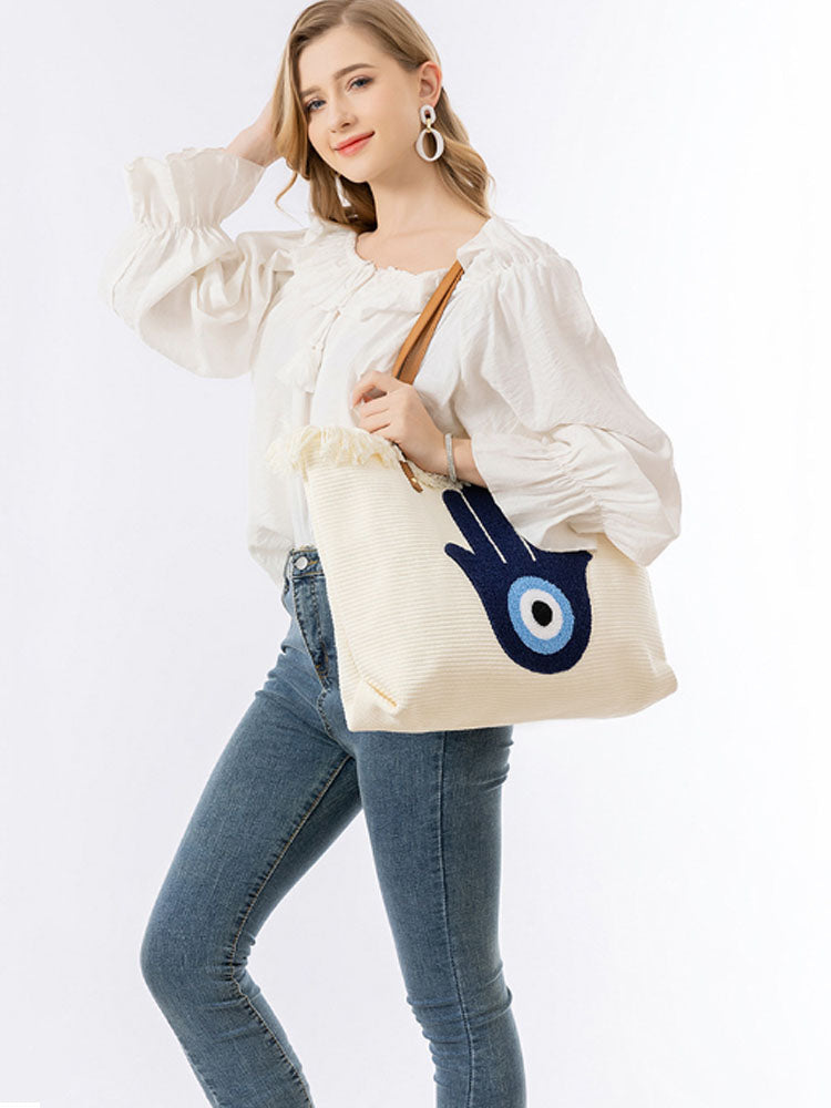 Embroidered Tote Bag-CALLISTARI