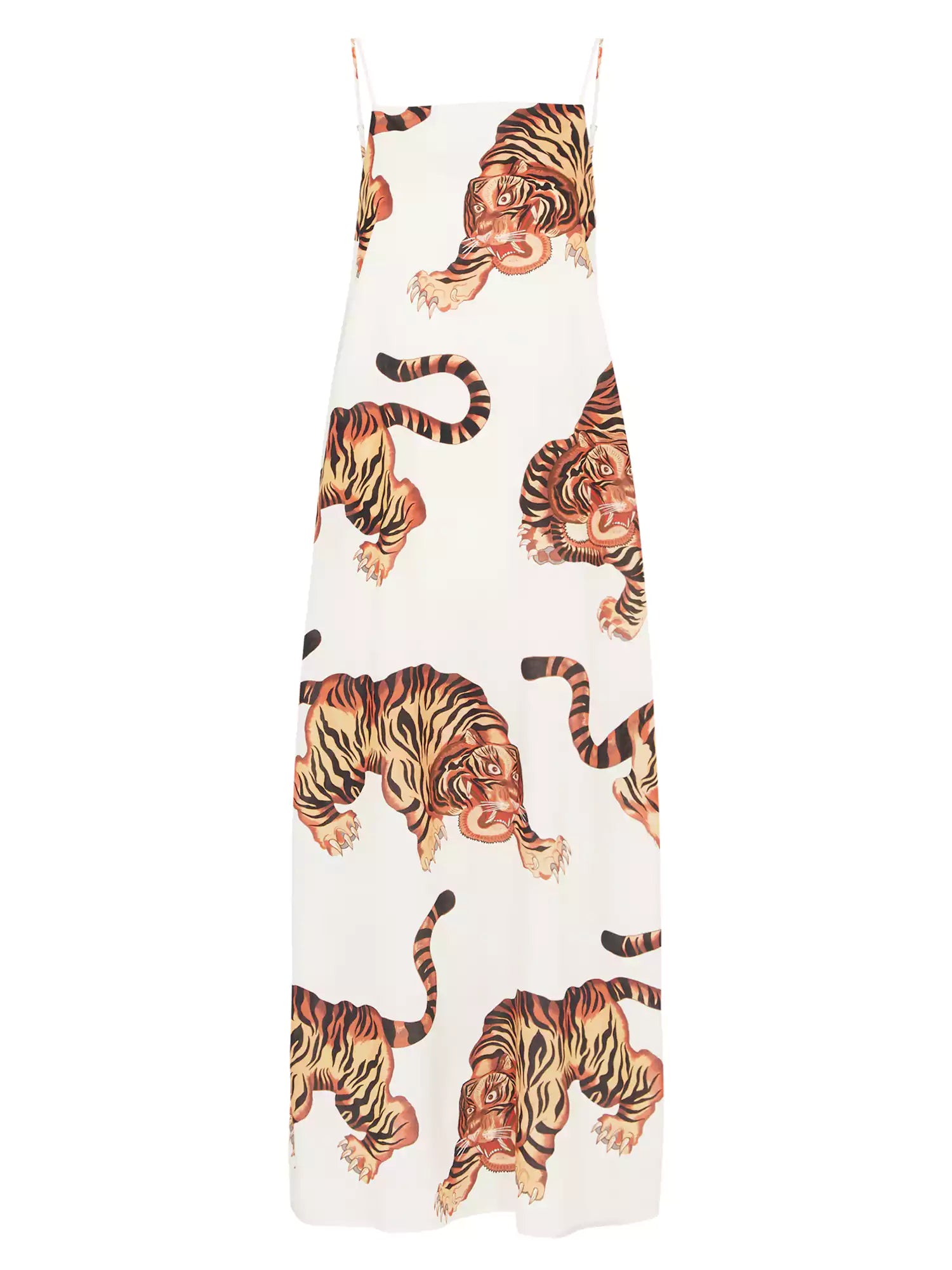 Shoulder Strap 100%Cotton Dress - Tiger-CALLISTARI