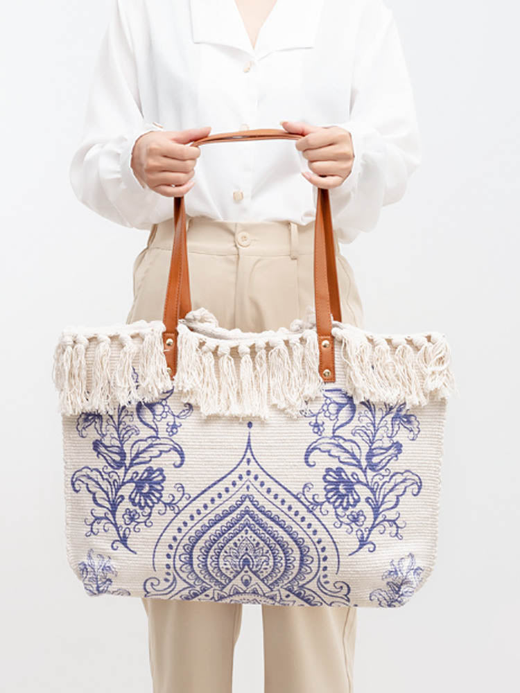 Canvas Printed Shoulder Bag-CALLISTARI