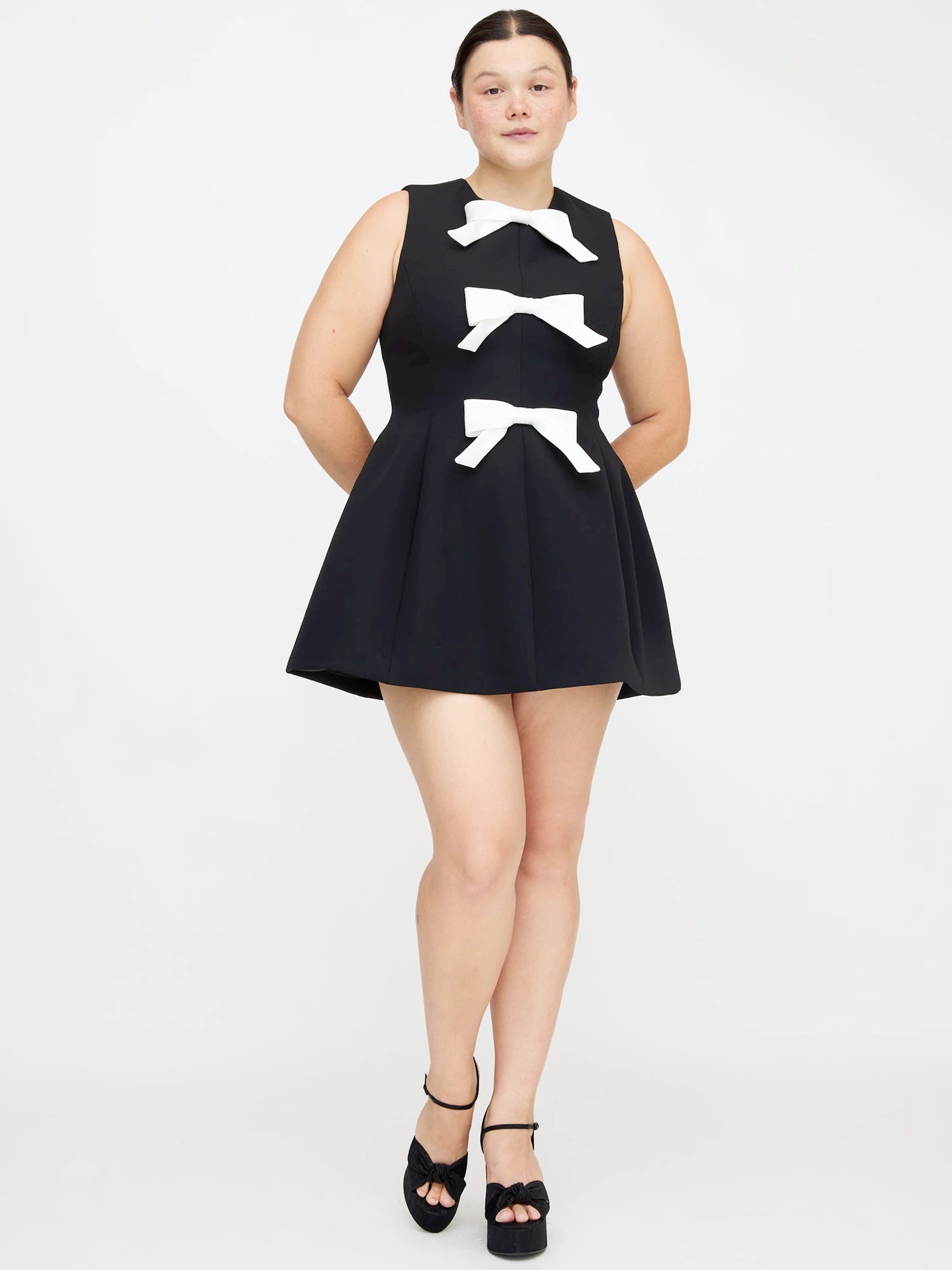 Silk Bow Charm Mini Dress-CALLISTARI