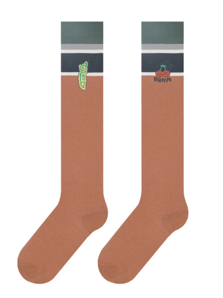Sweet  Print Knee-High Socks-CALLISTARI
