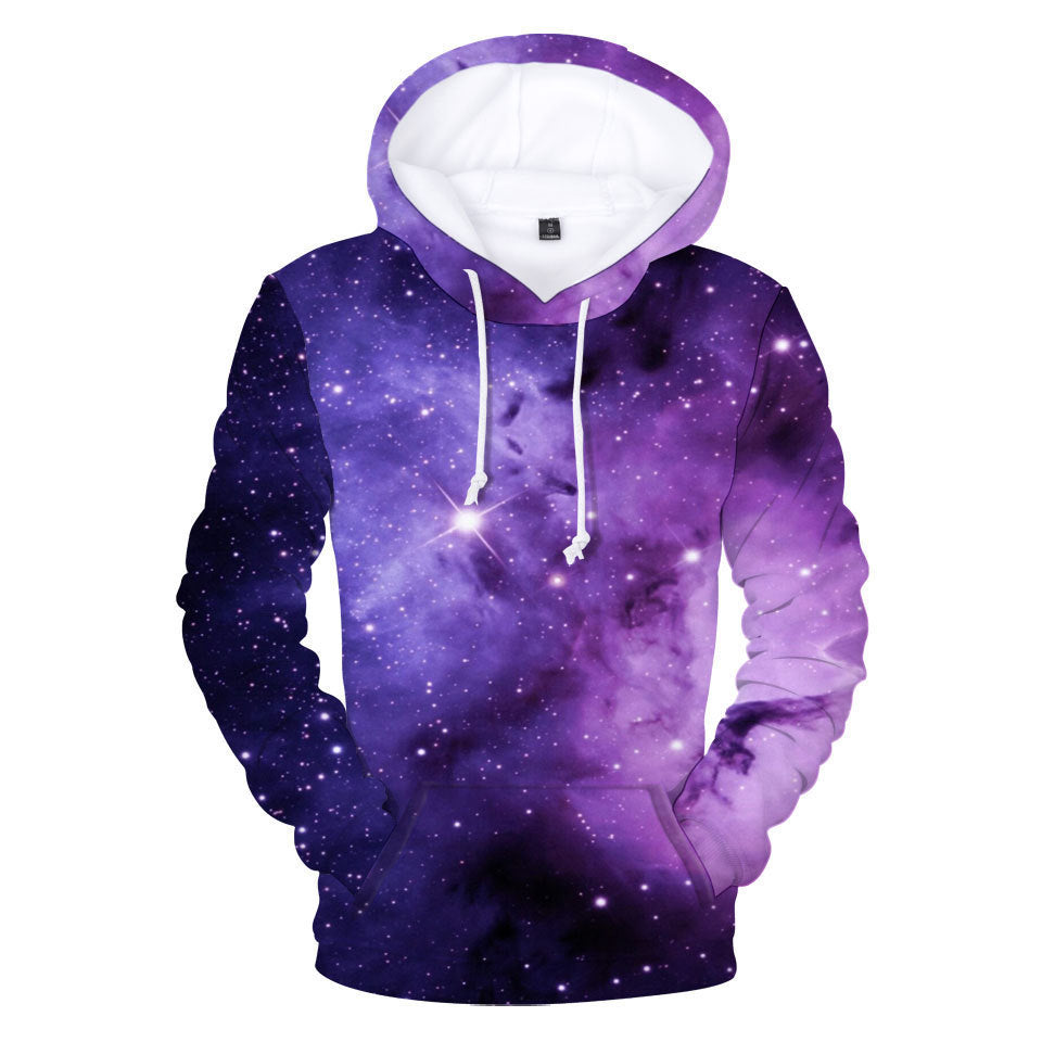 Blue Flame Horse Digital Printed 3D Hoodie-CALLISTARI
