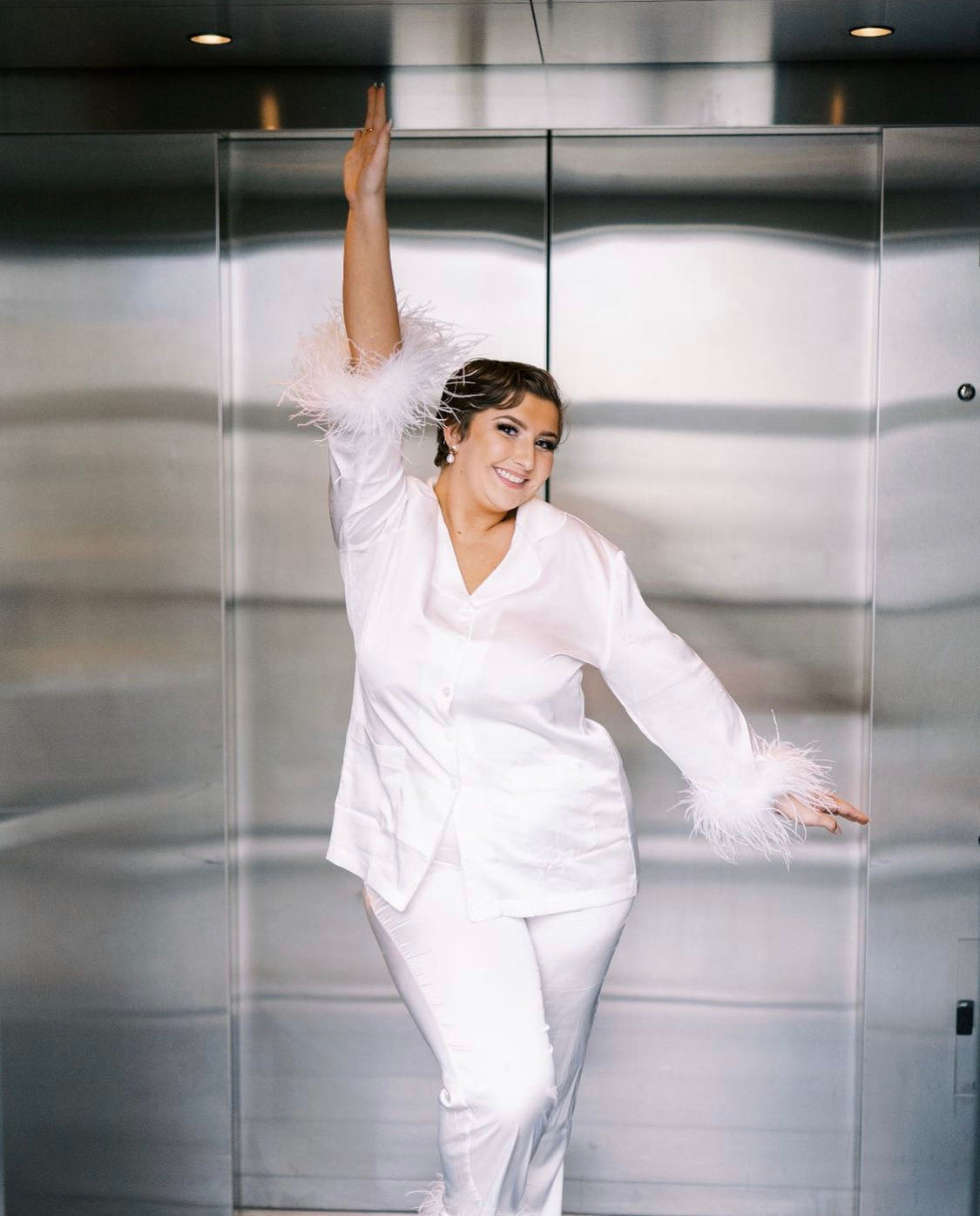 White Feather Diva Party Pajama-CALLISTARI