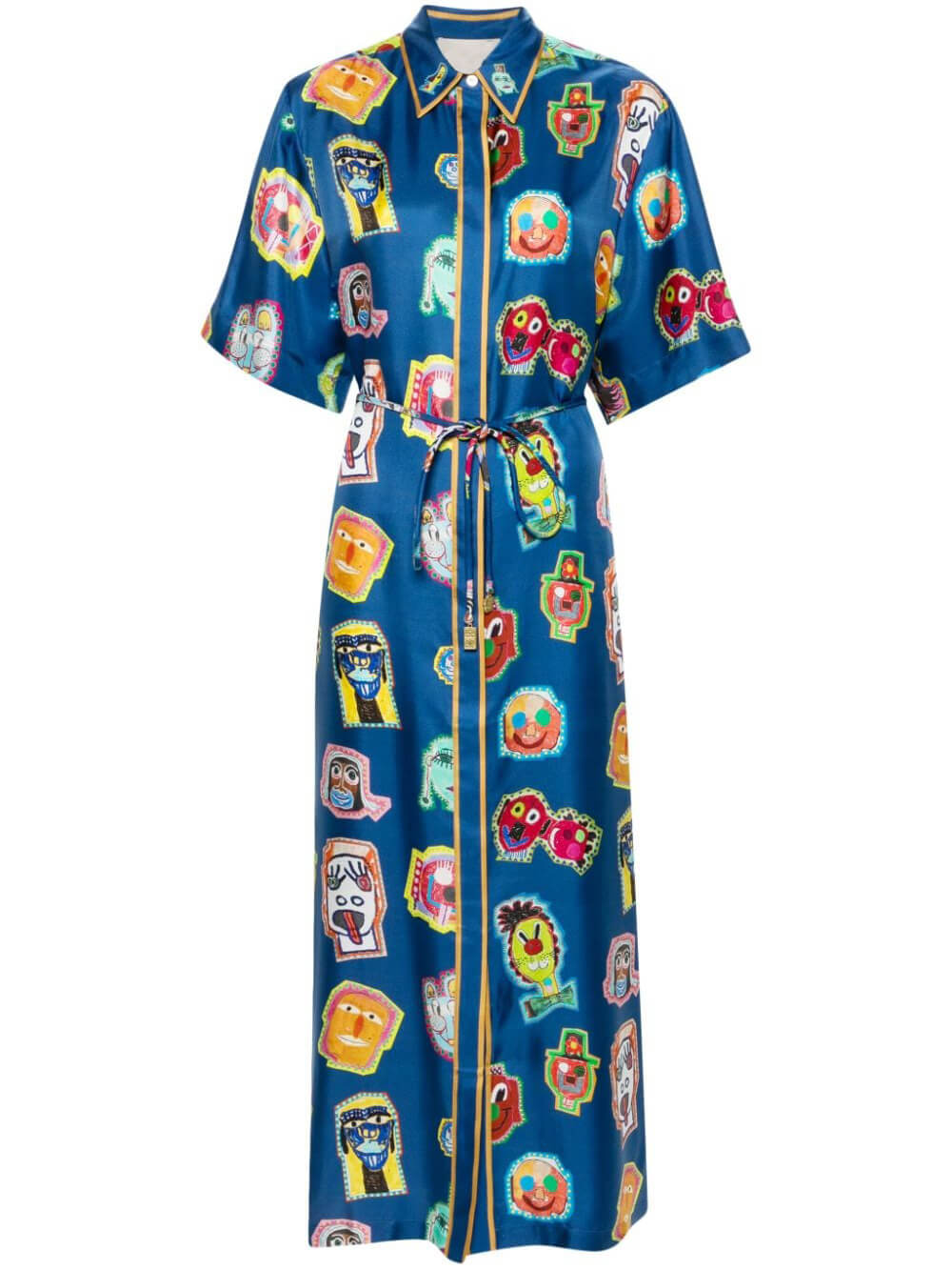 Unique Graffiti Fun Print Midi Dress-CALLISTARI