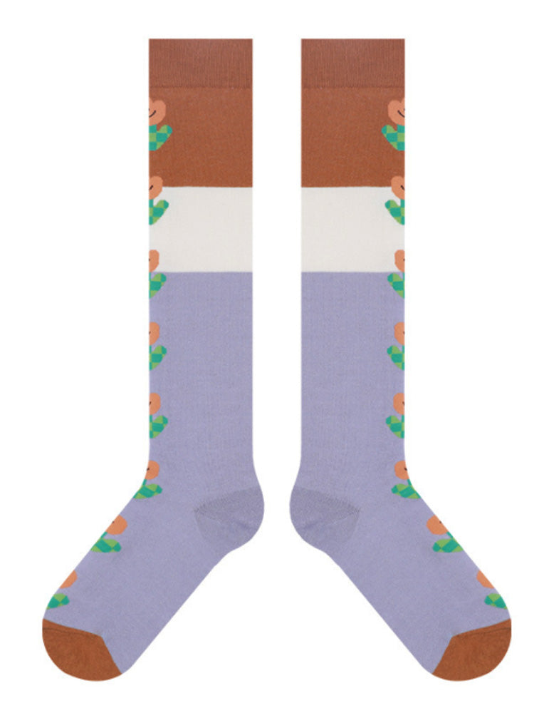 Sweet  Print Knee-High Socks-CALLISTARI