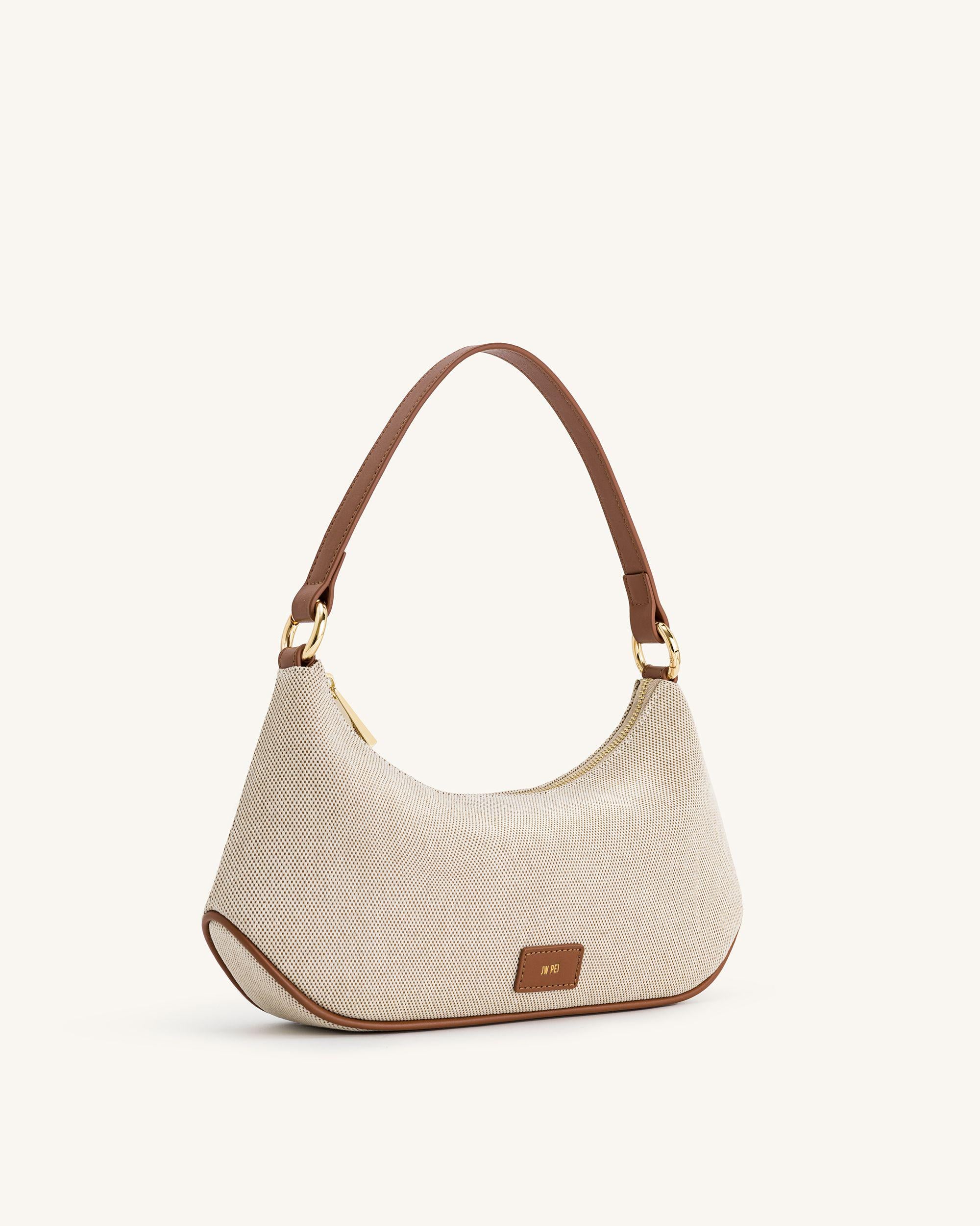 Lily Shoulder Bag - Brown Canvas-Mesadic