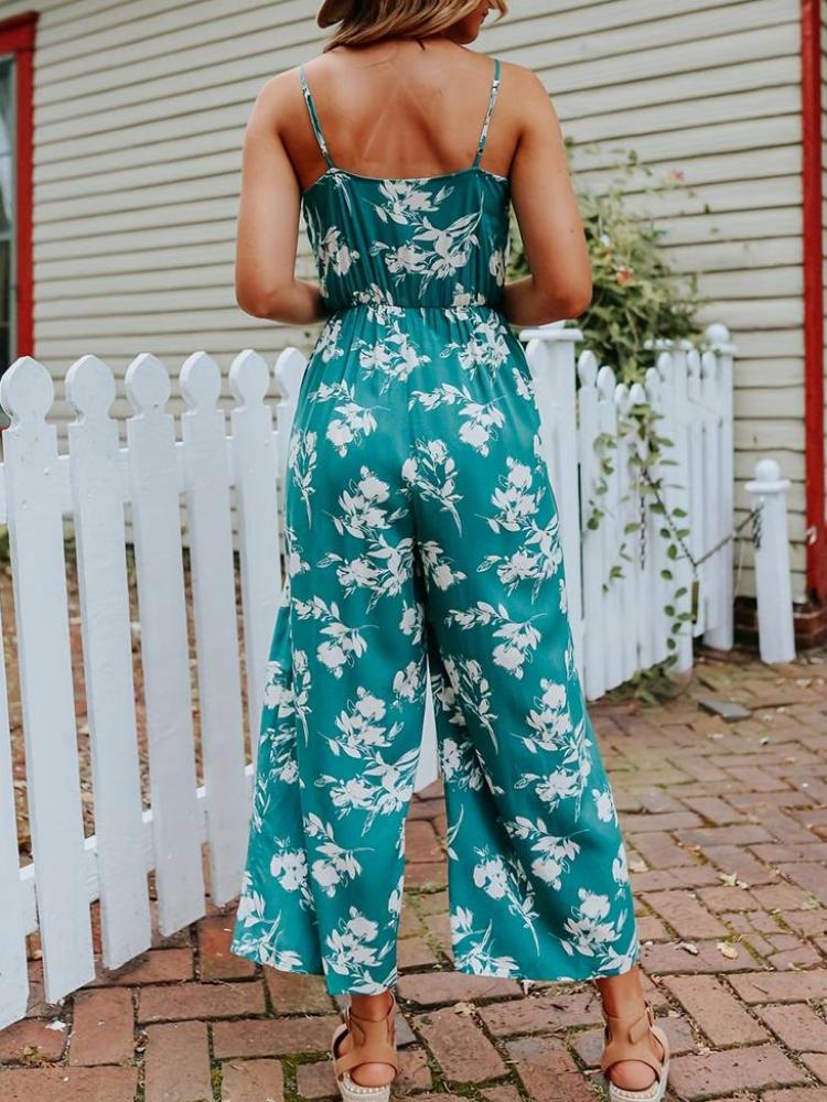 Perfect Floral Sleeveless Wide-Leg Jumpsuit-CALLISTARI