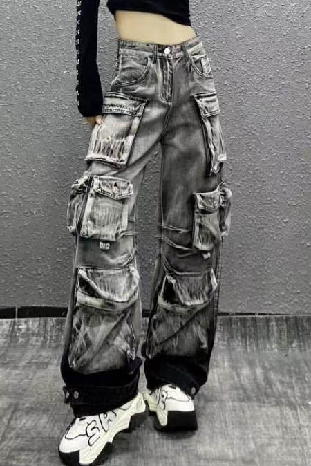 Gradient Cargo Paratrooper Jeans-ROVOLE