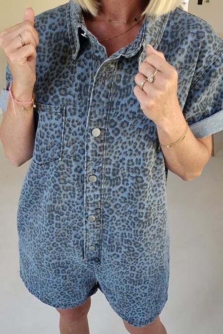 Jini Jeans Playsuit Blue Leo-ROVOLE