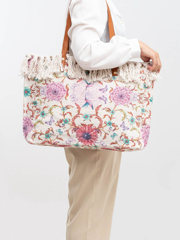 Canvas Printed Shoulder Bag-CALLISTARI
