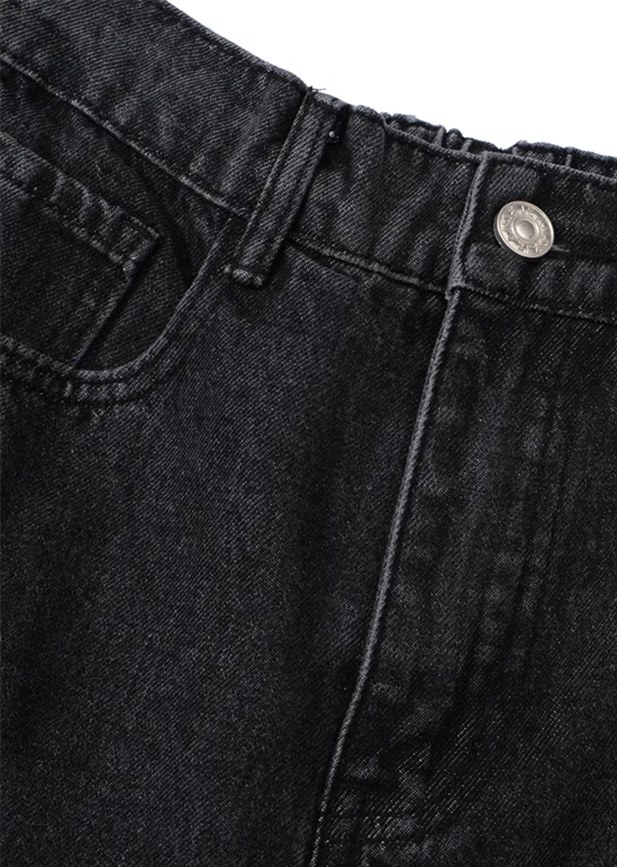 【7/15新作】Red color multiple side line design zipper denim pants  HL3058-CALLISTARI
