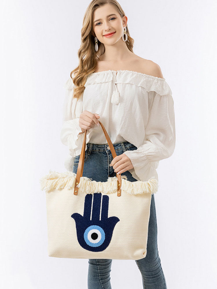 Embroidered Tote Bag-CALLISTARI