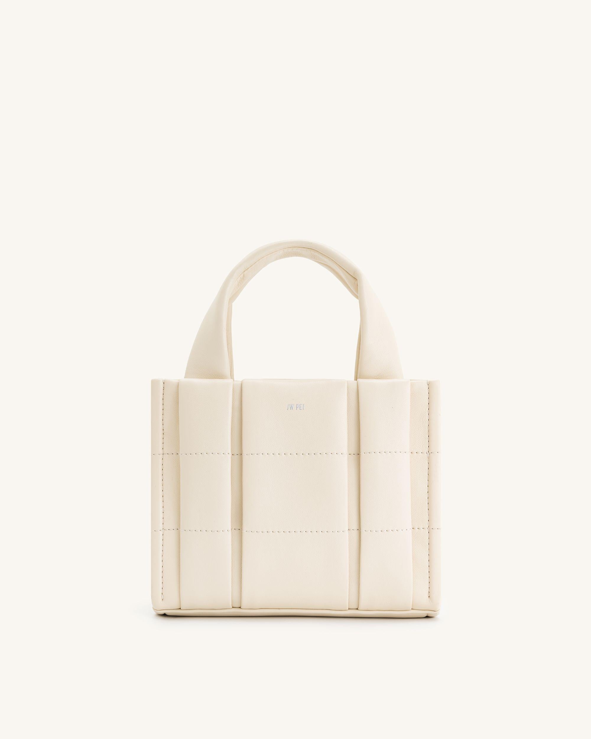 Freya Mini Tote Bag - White-Mesadic