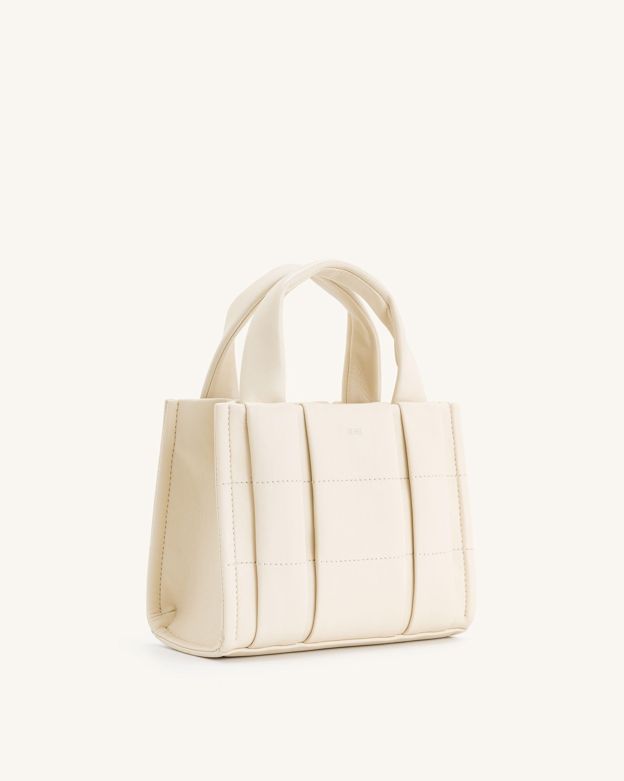 Freya Mini Tote Bag - White-Mesadic