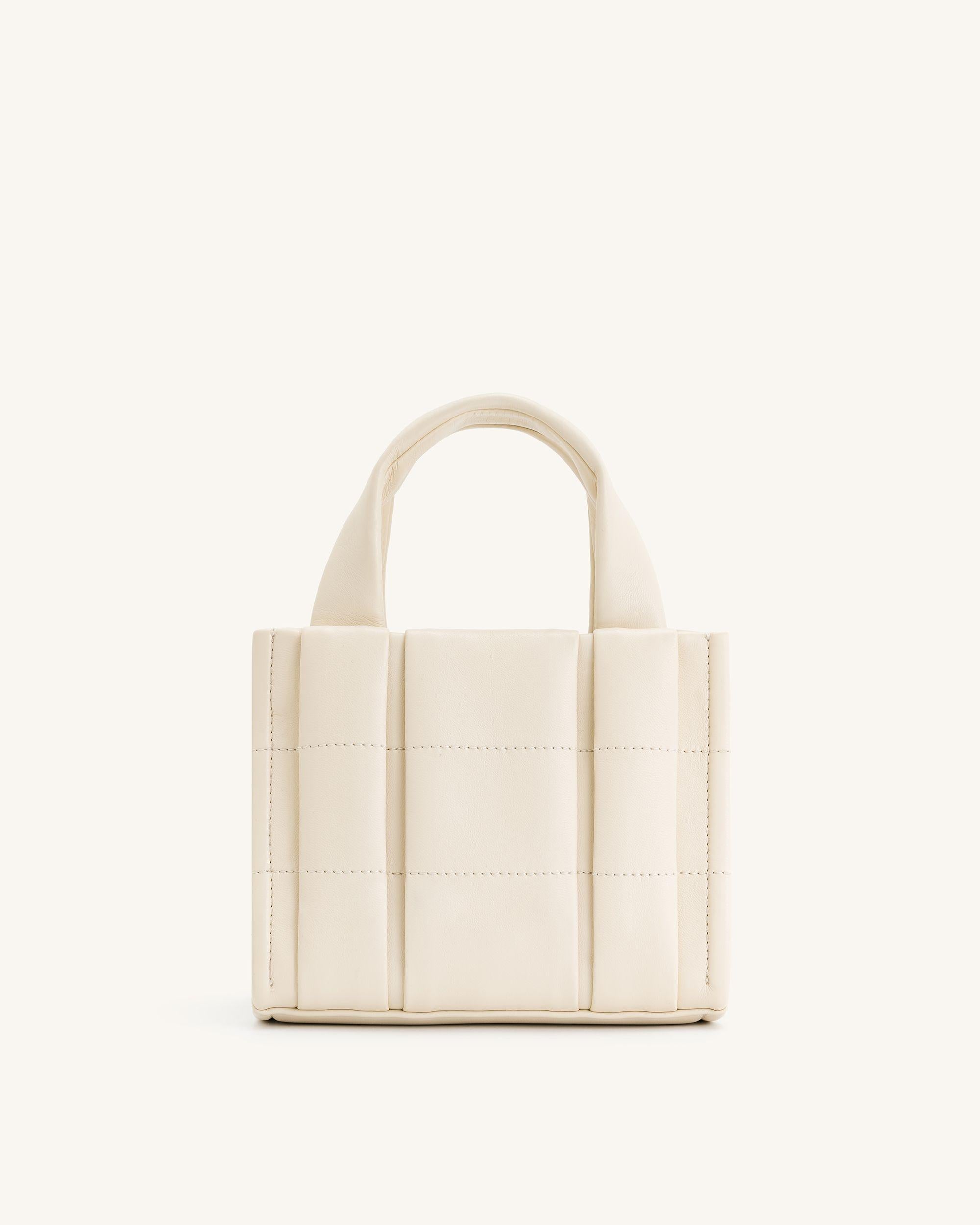 Freya Mini Tote Bag - White-Mesadic