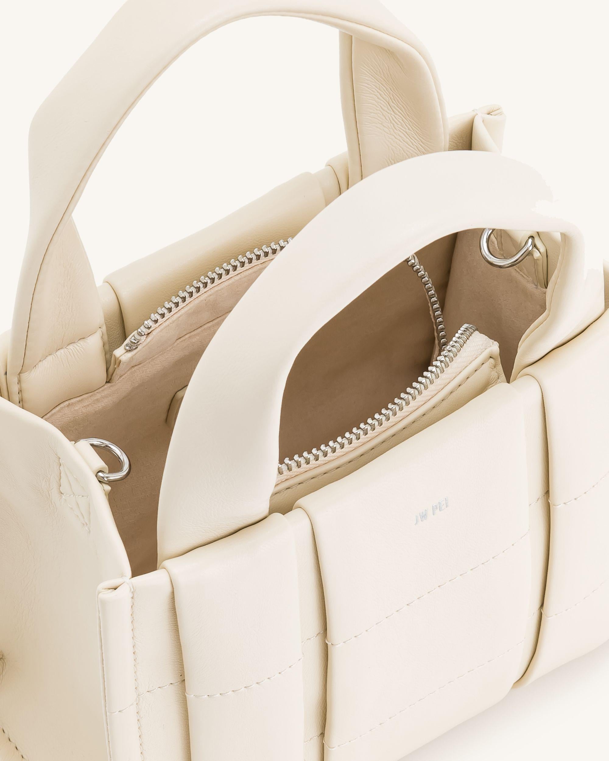 Freya Mini Tote Bag - White-Mesadic