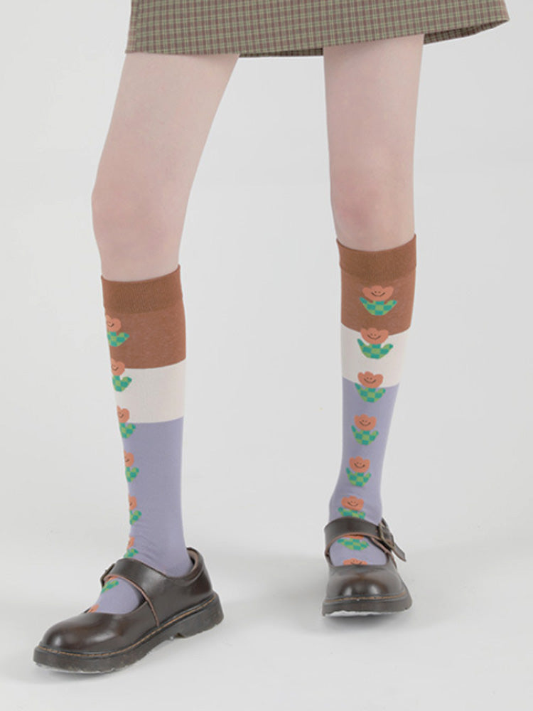 Sweet  Print Knee-High Socks-CALLISTARI
