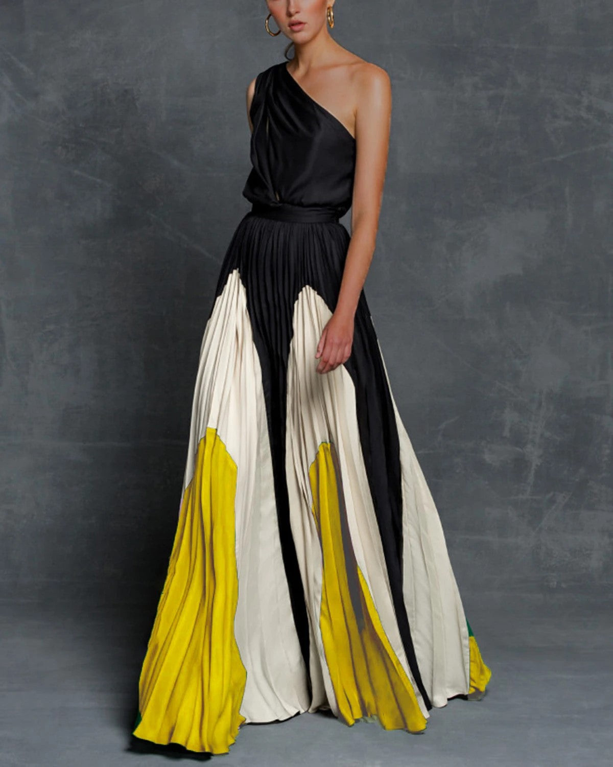 Bexley Asymmetric Cold Shoulder Maxi Dress-CALLISTARI
