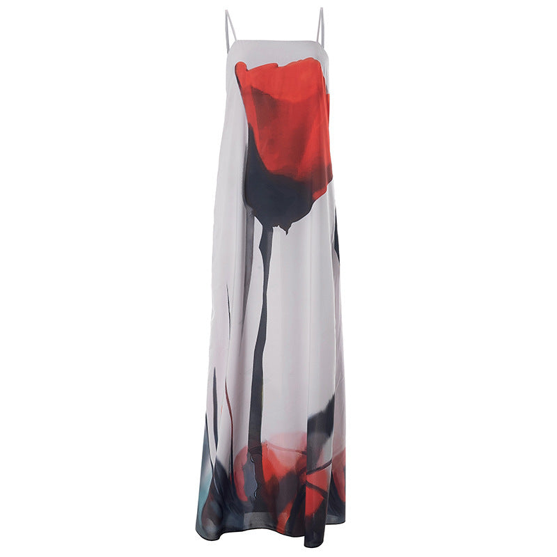 Lilou Tulip Print Maxi Dress-CALLISTARI