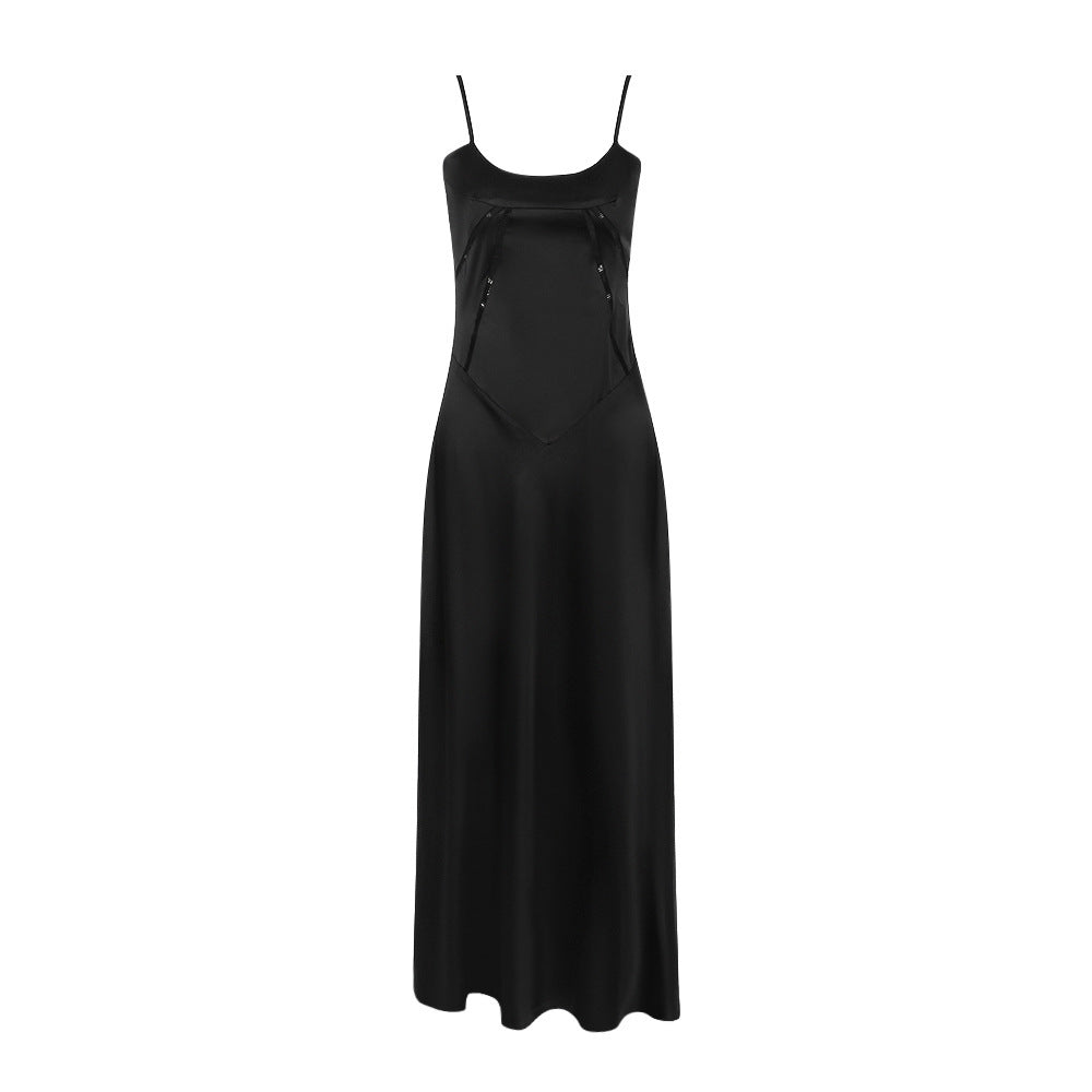 Adriana Suspender Backless Midi Dress-CALLISTARI
