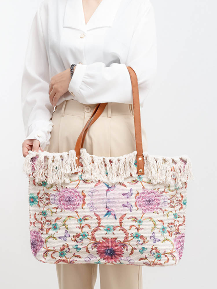 Canvas Printed Shoulder Bag-CALLISTARI