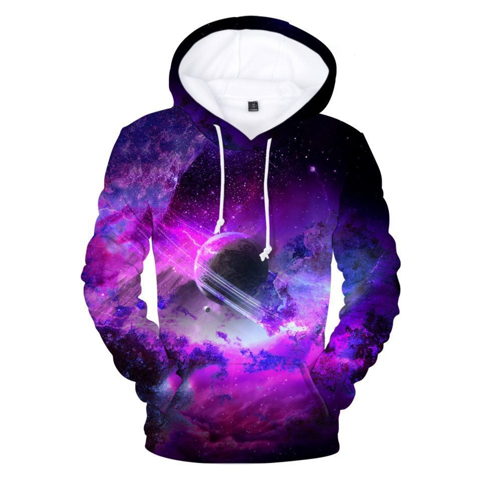 Blue Flame Horse Digital Printed 3D Hoodie-CALLISTARI