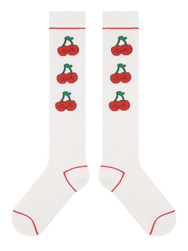 Sweet  Print Knee-High Socks-CALLISTARI
