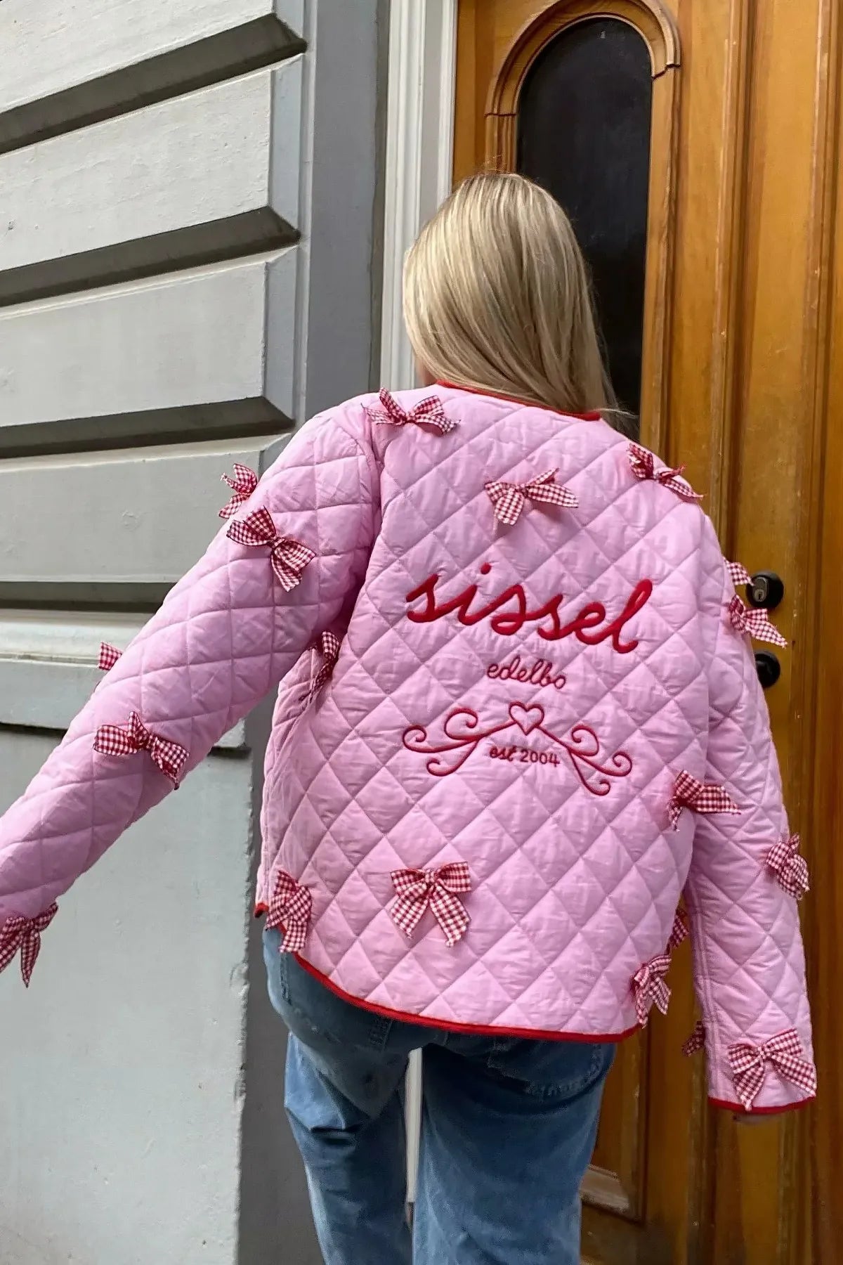 Casual Daily Solid Color Pocket Bow Decor O Neck Outerwear-CALLISTARI