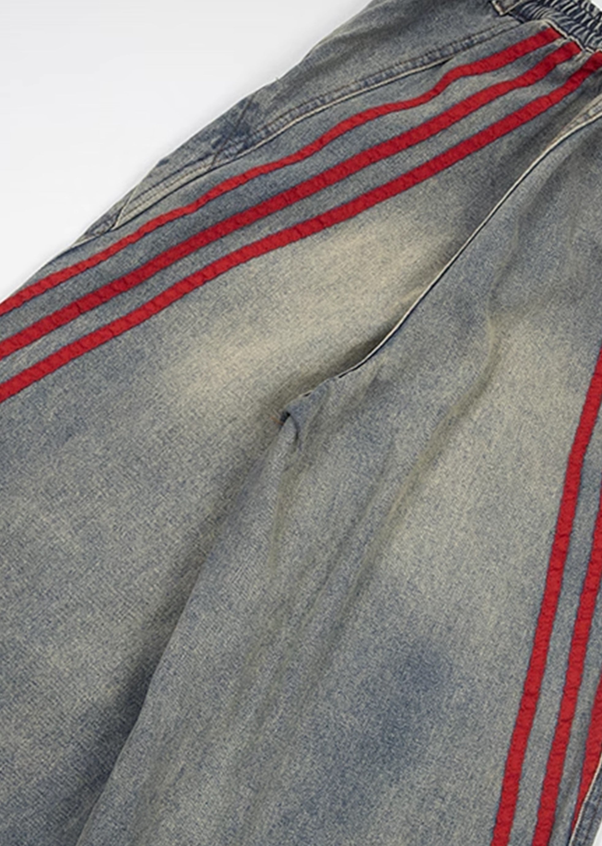 【7/15新作】Double Red Line Design Washed Denim Pants  HL3060-CALLISTARI