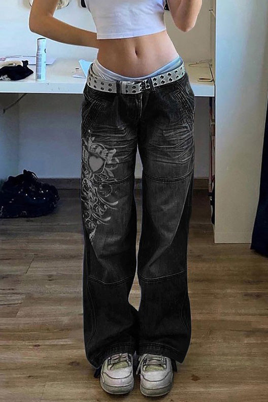 Street-Style Washed Jeans-ROVOLE