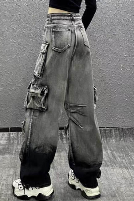Gradient Cargo Paratrooper Jeans-ROVOLE