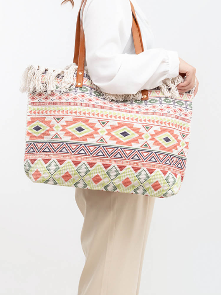 Canvas Printed Shoulder Bag-CALLISTARI