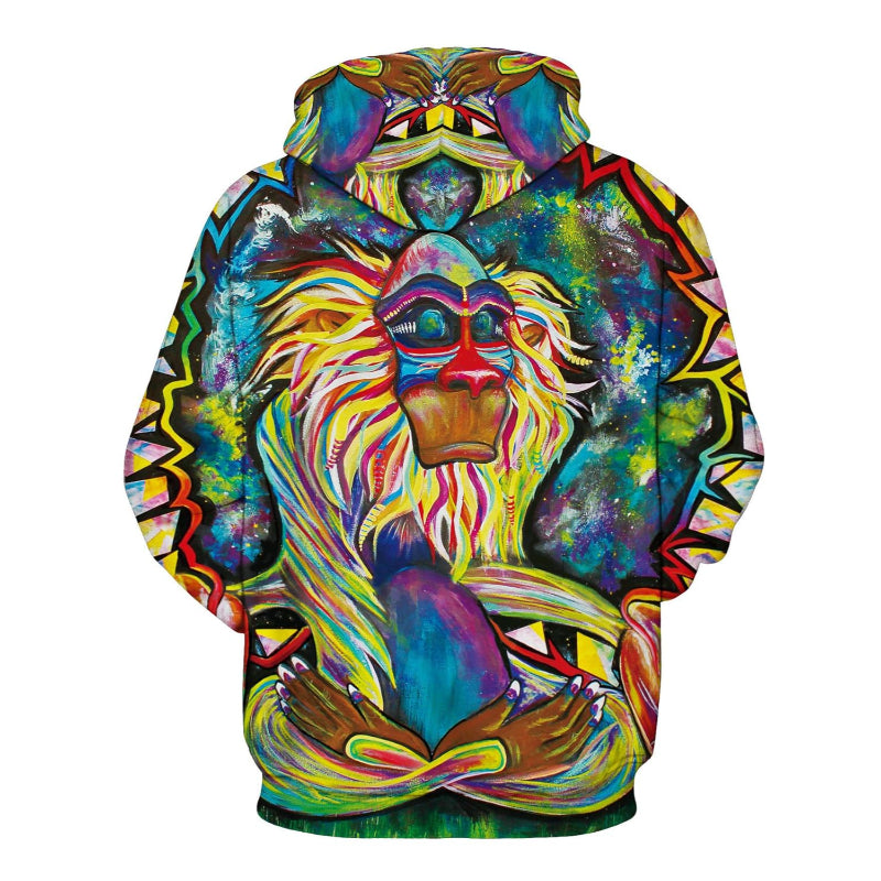 Rafiki Monkey Lion King 3D Hoodie-CALLISTARI