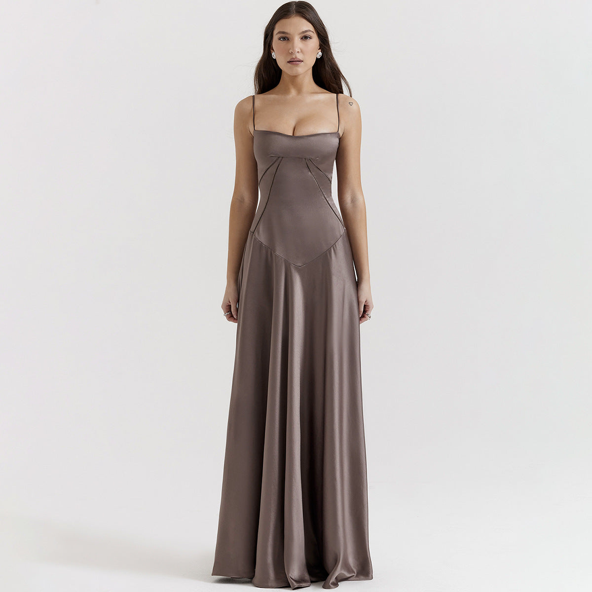 Adriana Suspender Backless Midi Dress-CALLISTARI