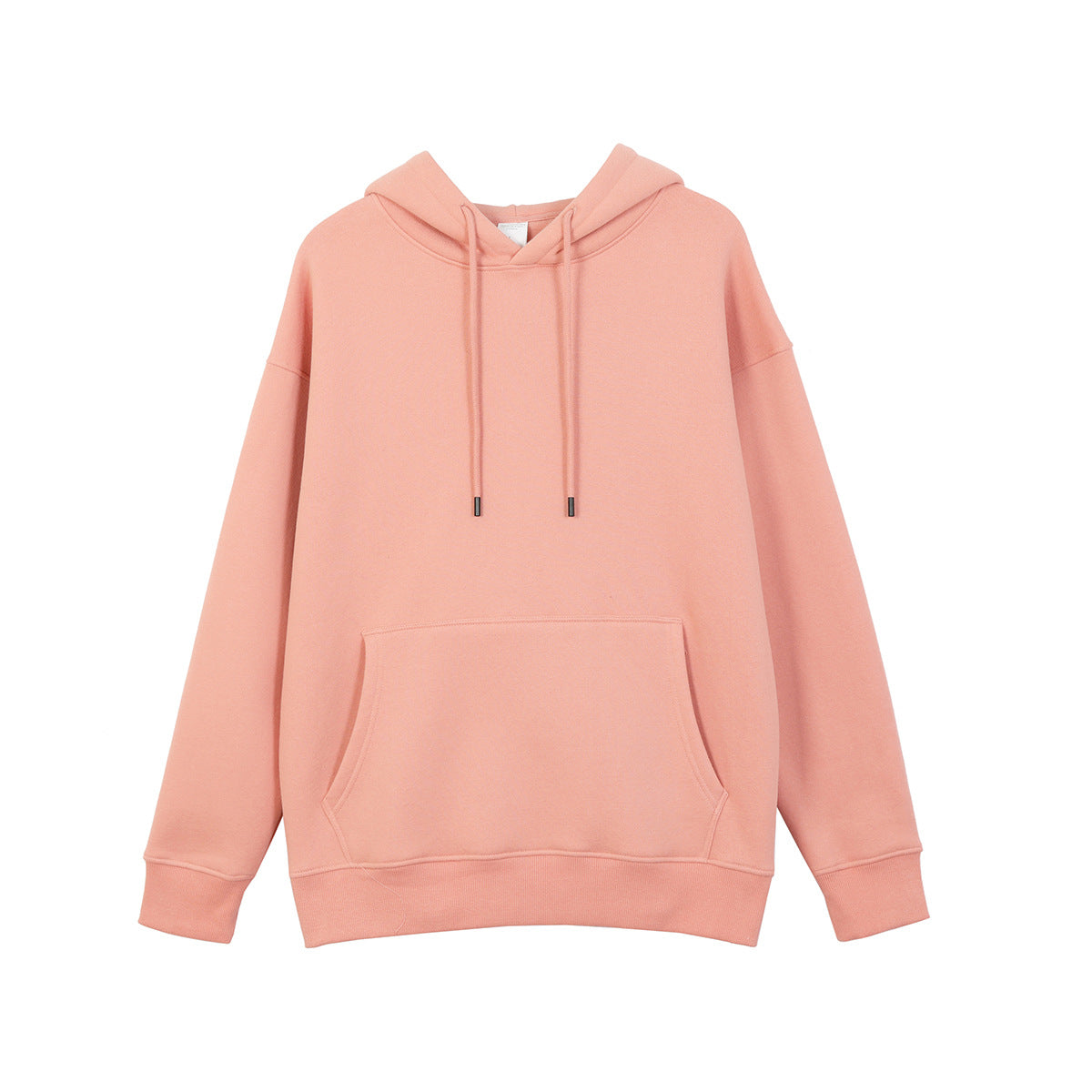 Relaxed Fit Long Fleece Plain Thick Hoodie-CALLISTARI