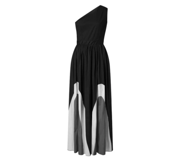 Bexley Asymmetric Cold Shoulder Maxi Dress-CALLISTARI