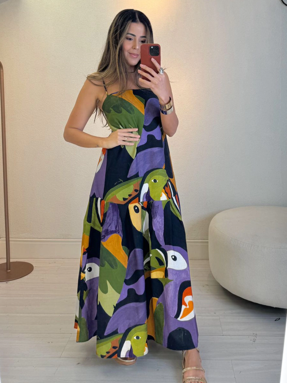 Callistari silk top + art dress set-CALLISTARI