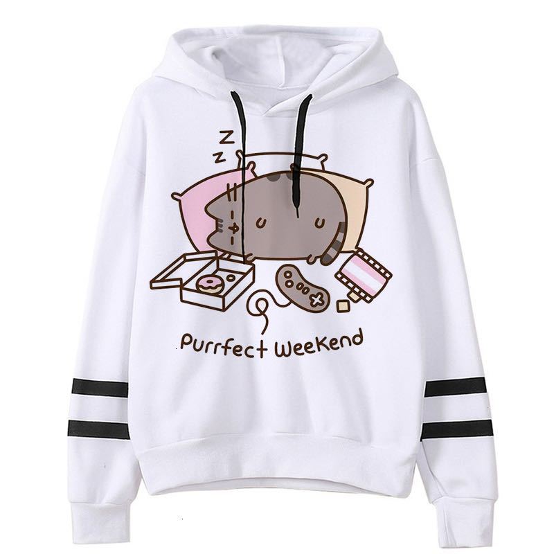 Casual Fleece Pusheen Printed Hoodie-CALLISTARI