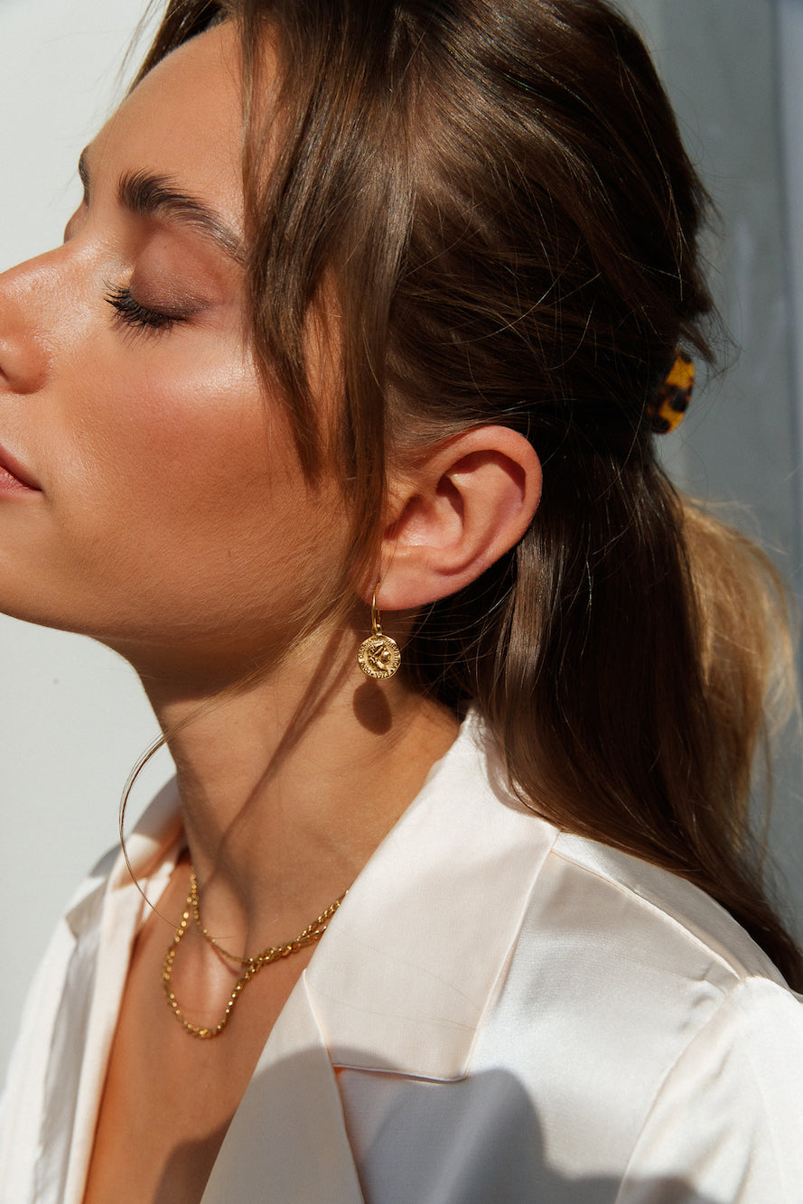 18K Gold Plated Regality Earrings Gold-CALLISTARI
