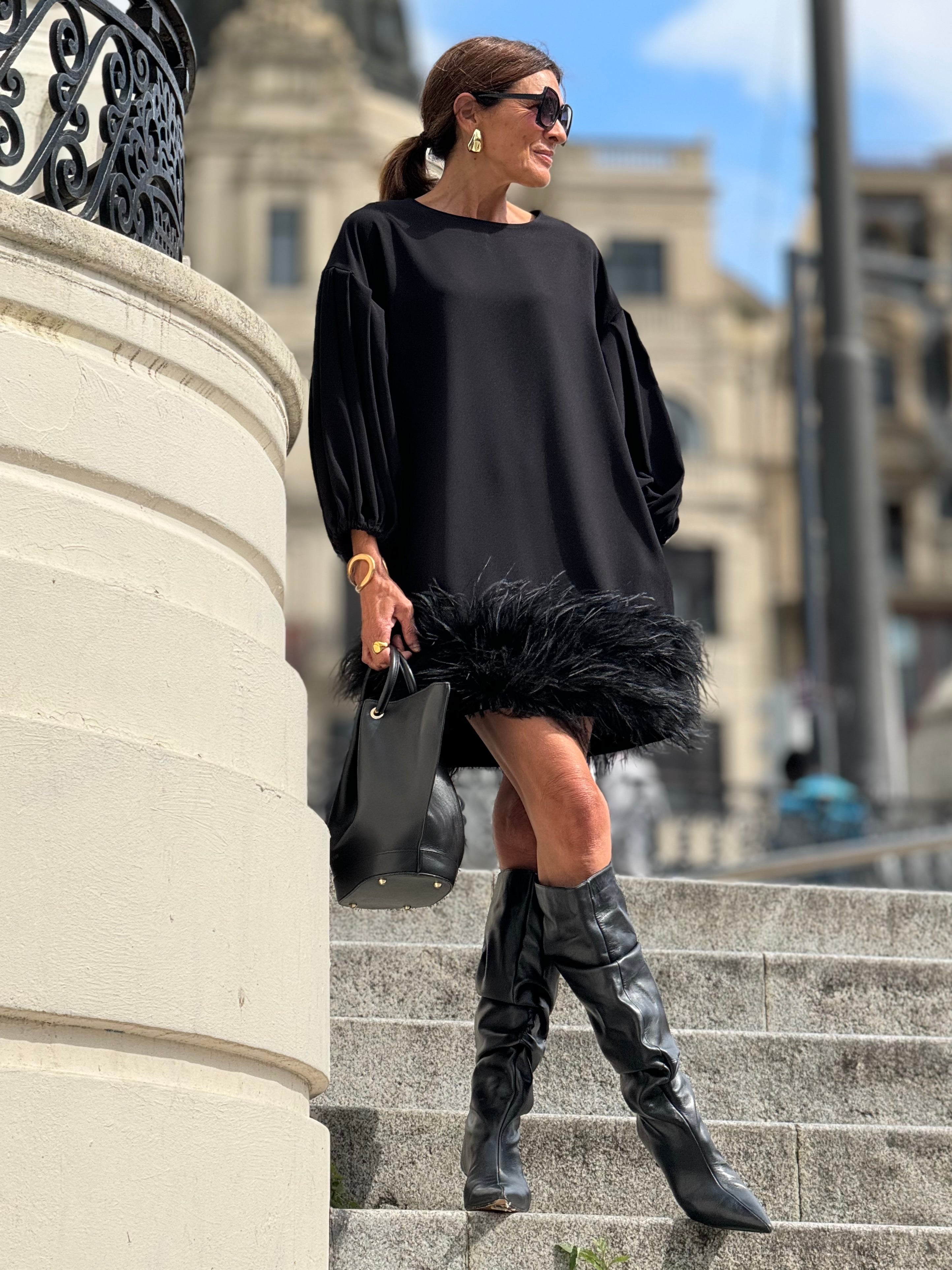 Callistari black swan dress-CALLISTARI