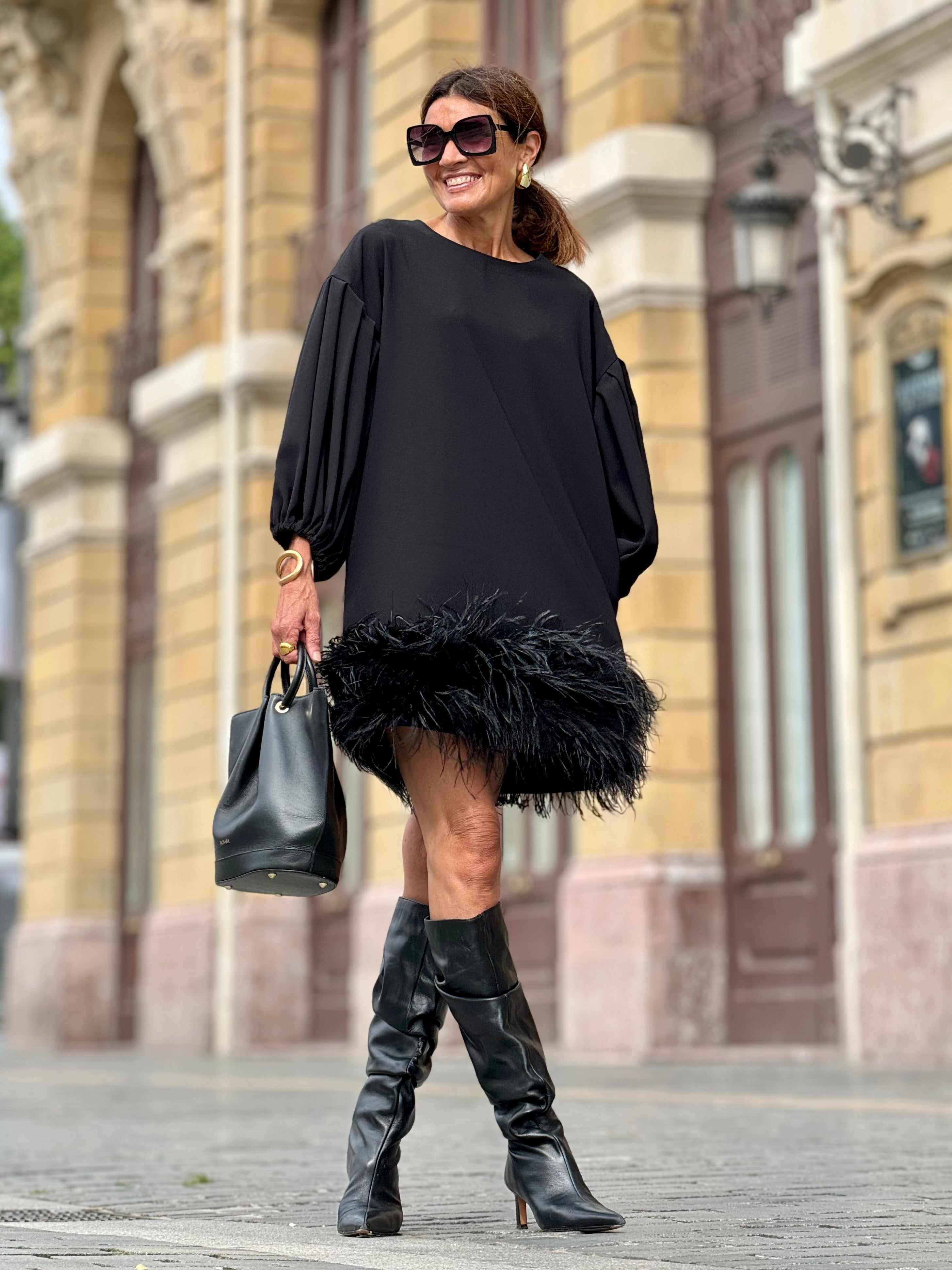 Callistari black swan dress-CALLISTARI