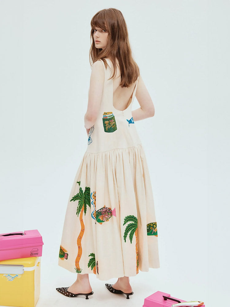 Clam Maxi Dress-CALLISTARI