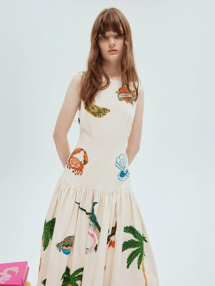 Clam Maxi Dress-CALLISTARI
