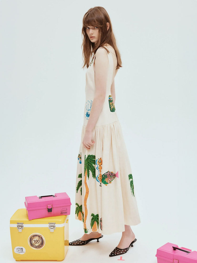 Clam Maxi Dress-CALLISTARI