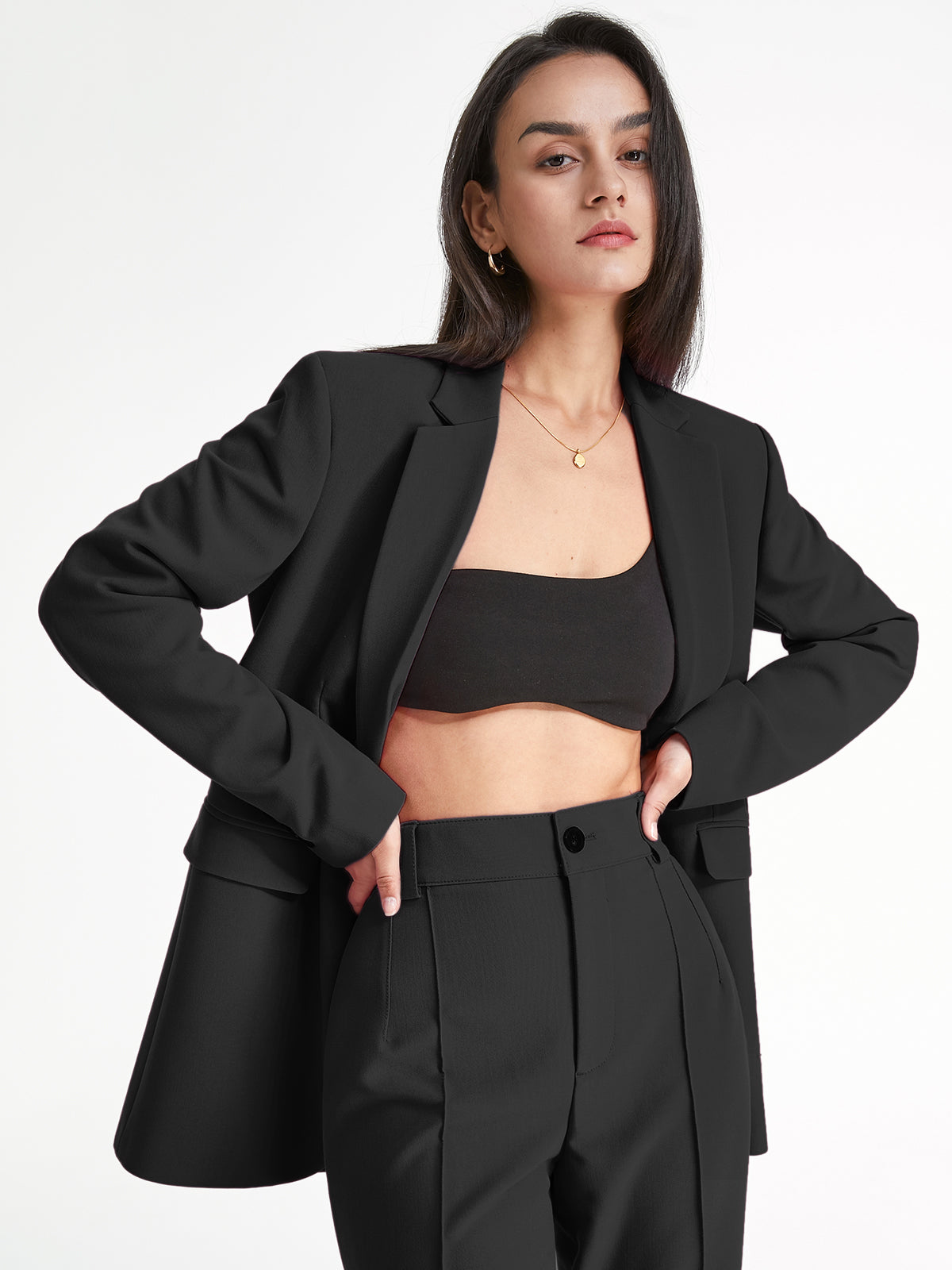 Solid Colored Essential Blazer-CALLISTARI