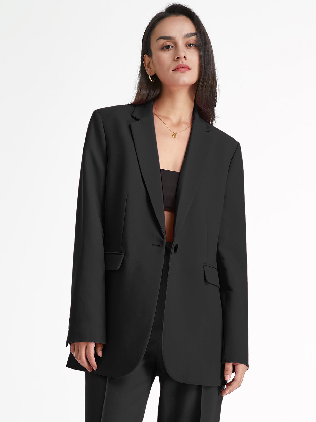 Solid Colored Essential Blazer-CALLISTARI