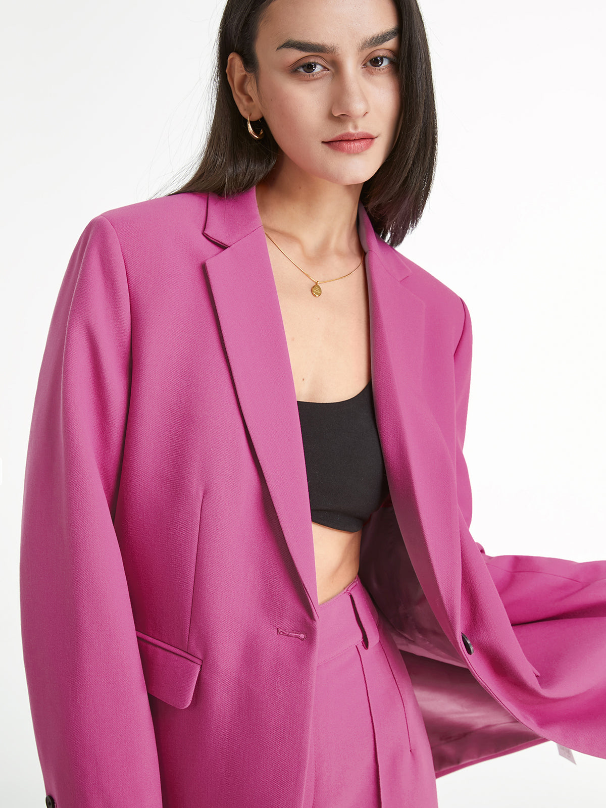 Solid Colored Essential Blazer-CALLISTARI