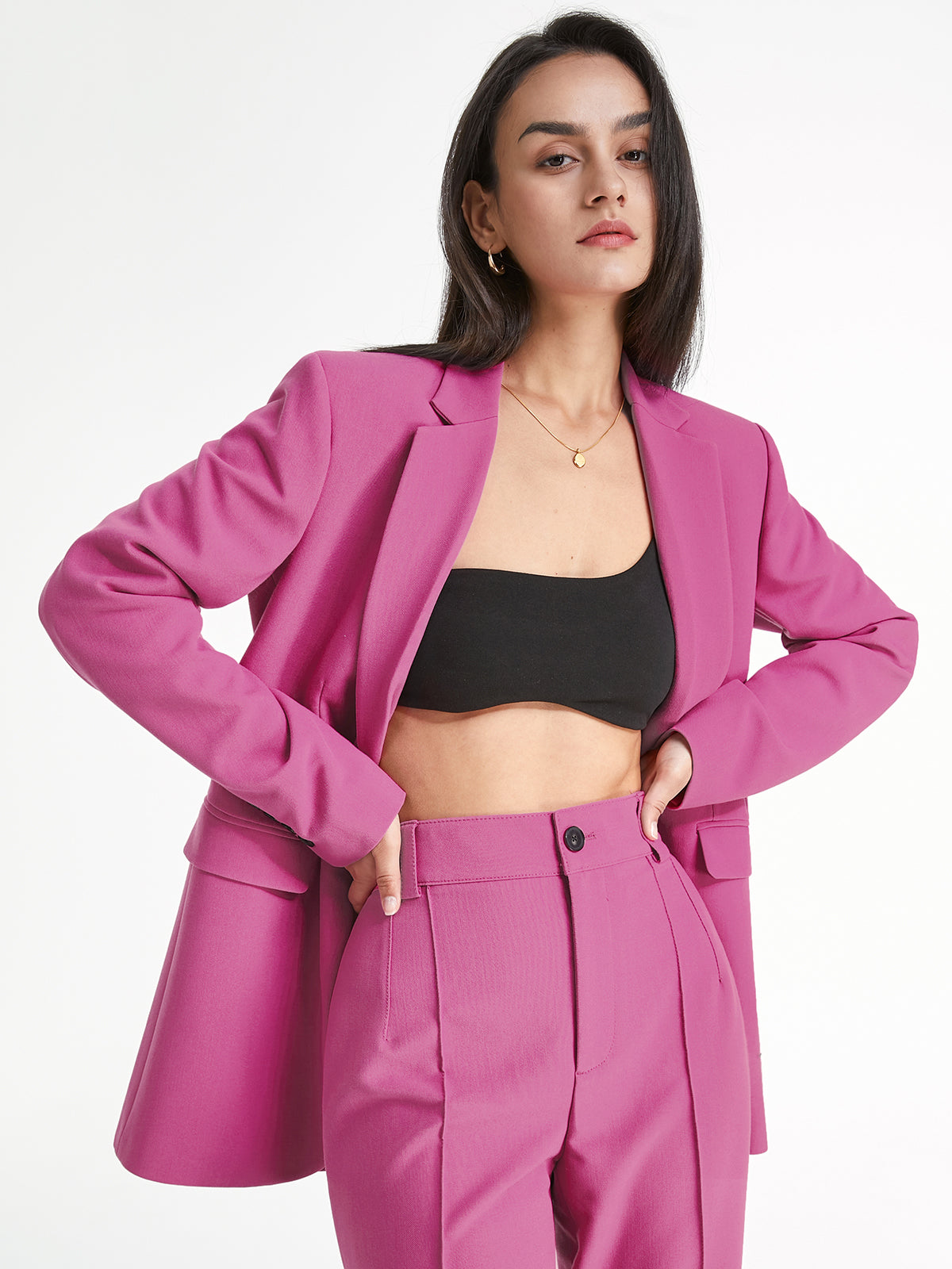 Solid Colored Essential Blazer-CALLISTARI