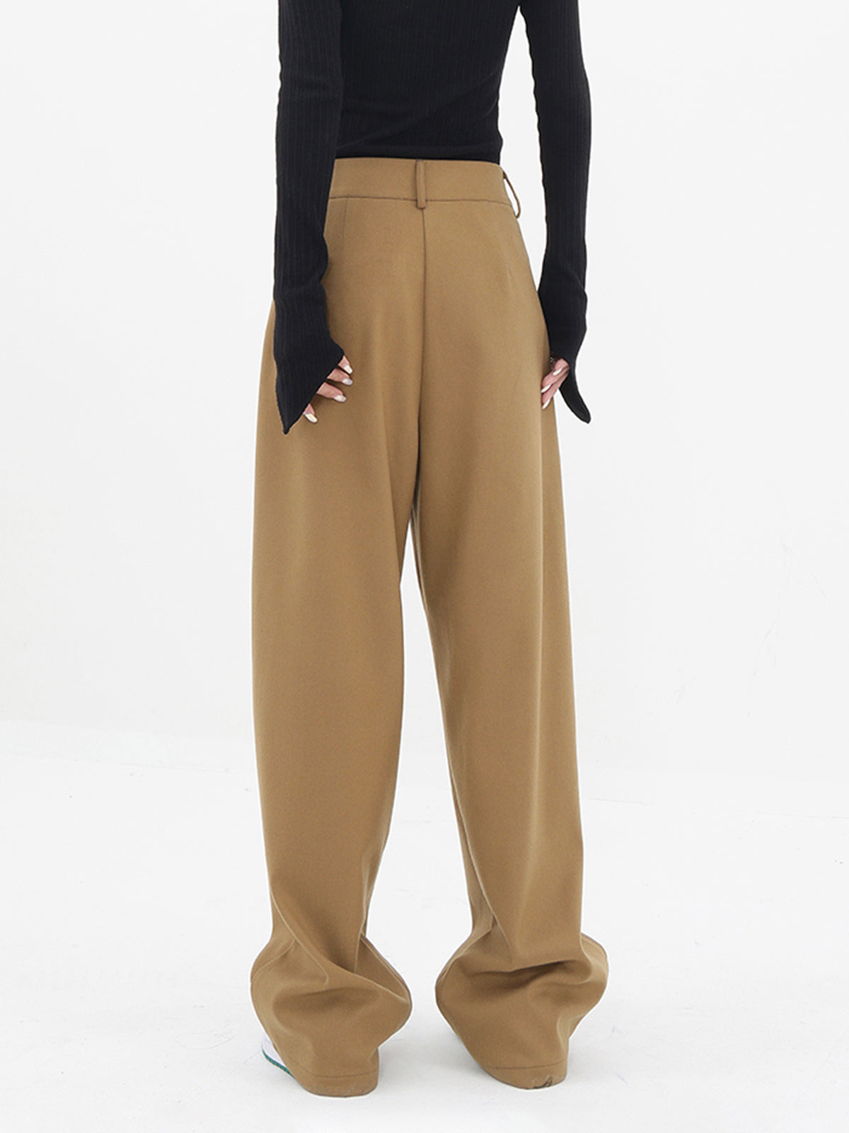 Basic Baggy Wide Leg Dress Pants-Mesadic