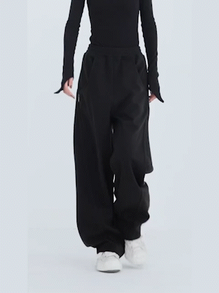 Baggy Solid Wide Leg Pants-CALLISTARI